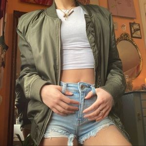 Green Bomber Jacket